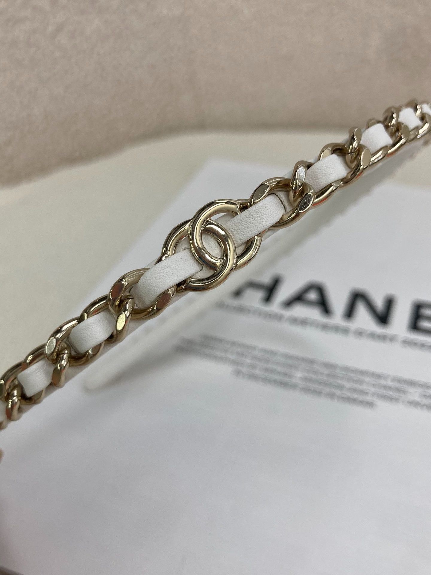 Chanel Chanel White Double C Logo Hair Hoop Size ONE SIZE - 3 Thumbnail