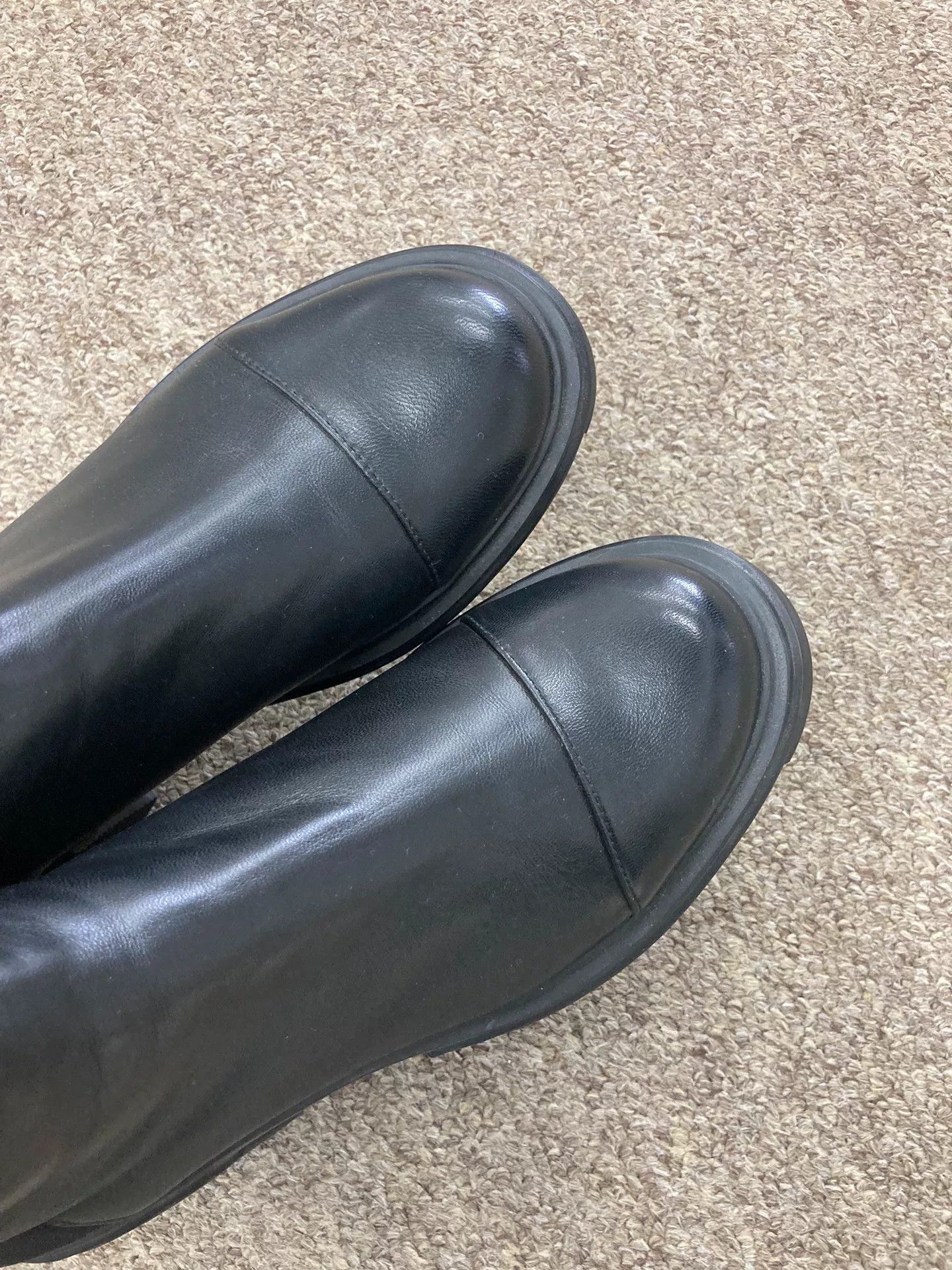 Stuart Weitzman SW SOHO 5050 Black Leather Panel Ankle Boots Size US 4.5 / IT 34.5 - 6 Thumbnail