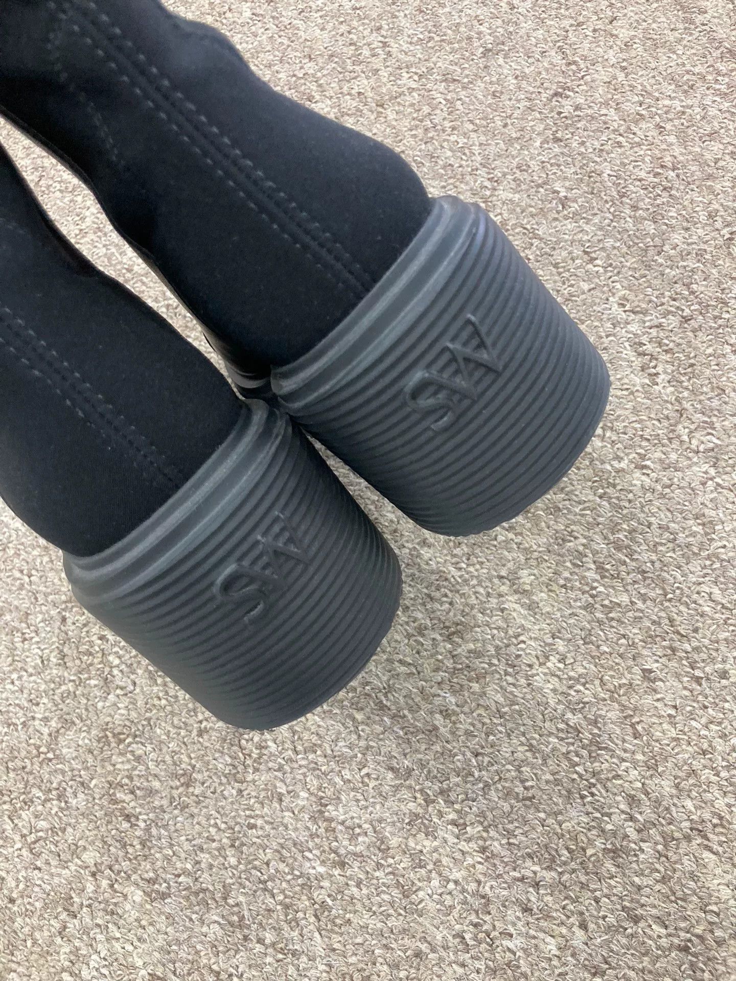 Stuart Weitzman SW SOHO 5050 Black Leather Panel Ankle Boots Size US 4.5 / IT 34.5 - 5 Thumbnail