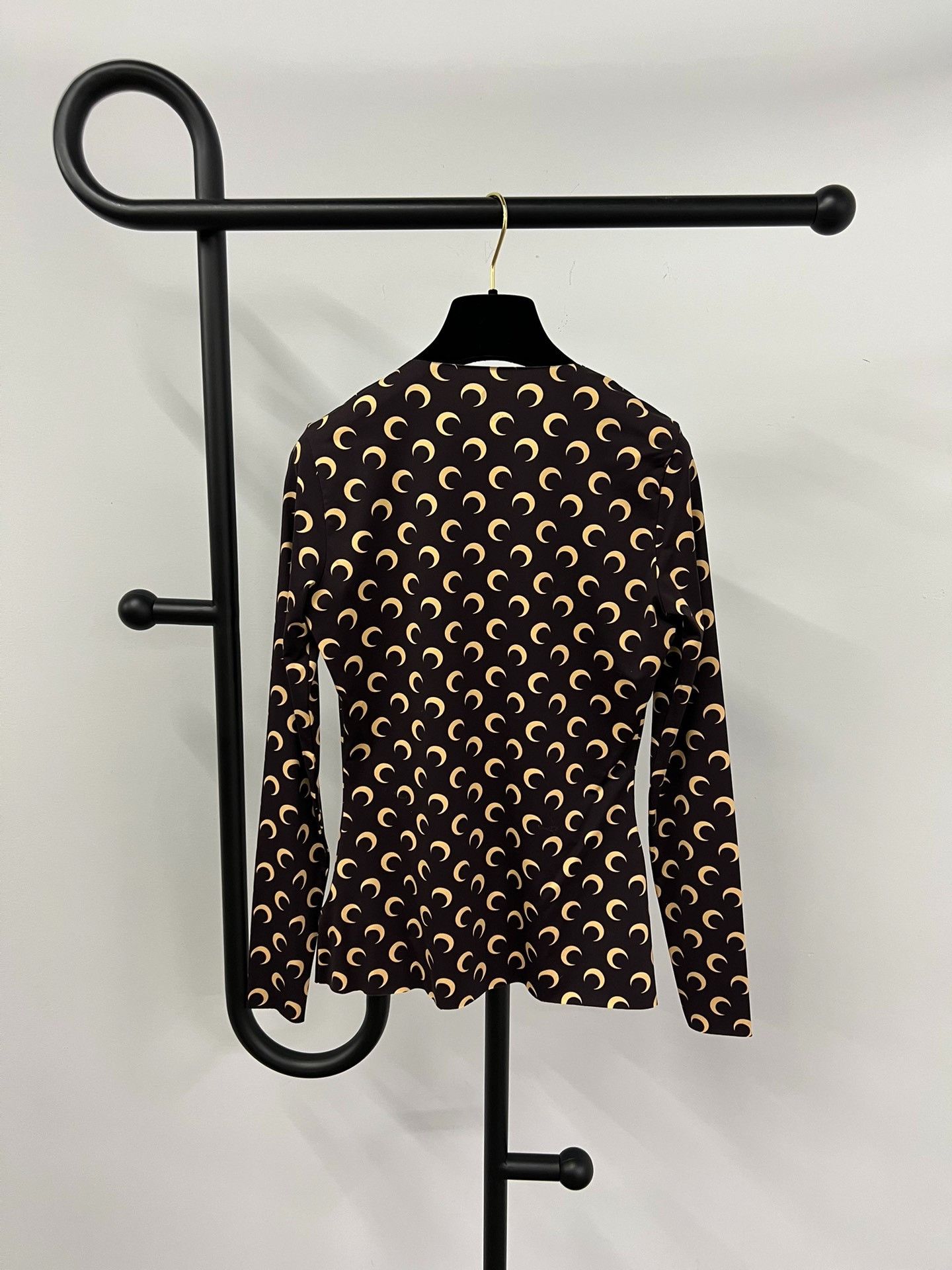 Marine Serre Marine Serre All-over Crescent Long-sleeve Top Size L / US 10 / IT 46 - 3 Thumbnail
