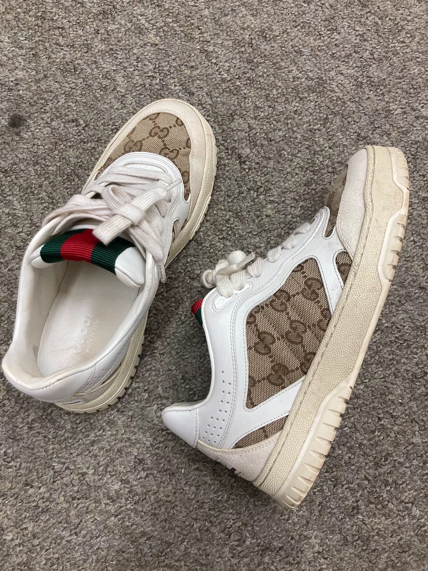 Gucci Gucci Canvas Monogram Sneakers Size US 6.5 / IT 36.5 - 4 Thumbnail