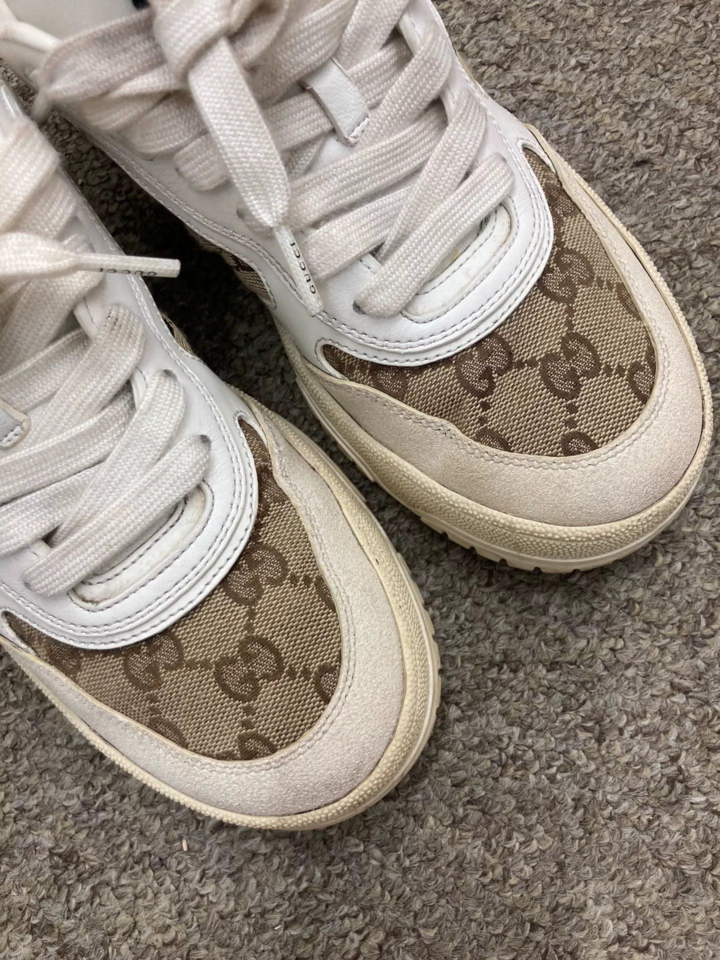 Gucci Gucci Canvas Monogram Sneakers Size US 6.5 / IT 36.5 - 2 Thumbnail