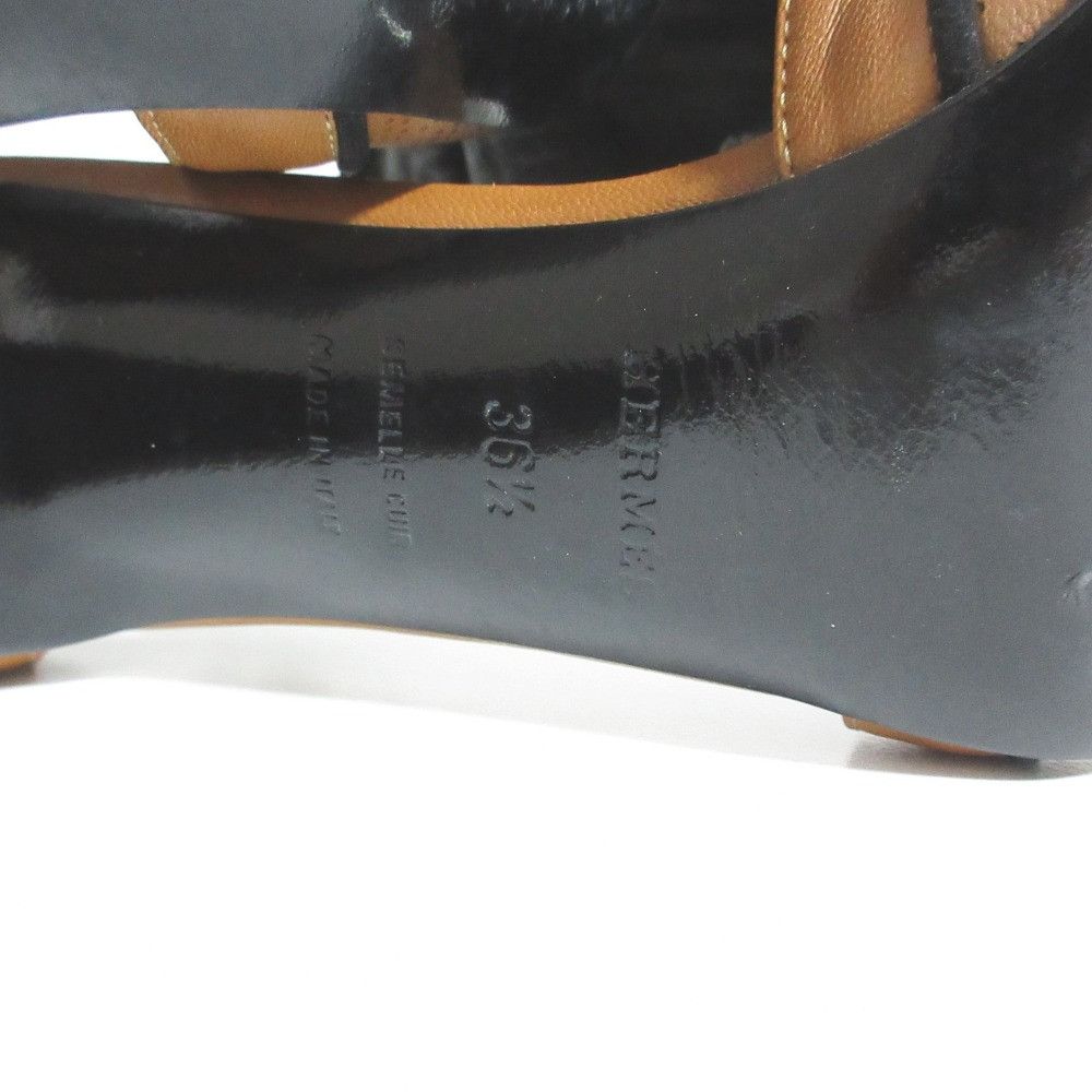 Hermes Hermes Hermes Punching Leather Sandals Leather Shoes DUTY FREE for USA Size ONE SIZE - 8 Thumbnail