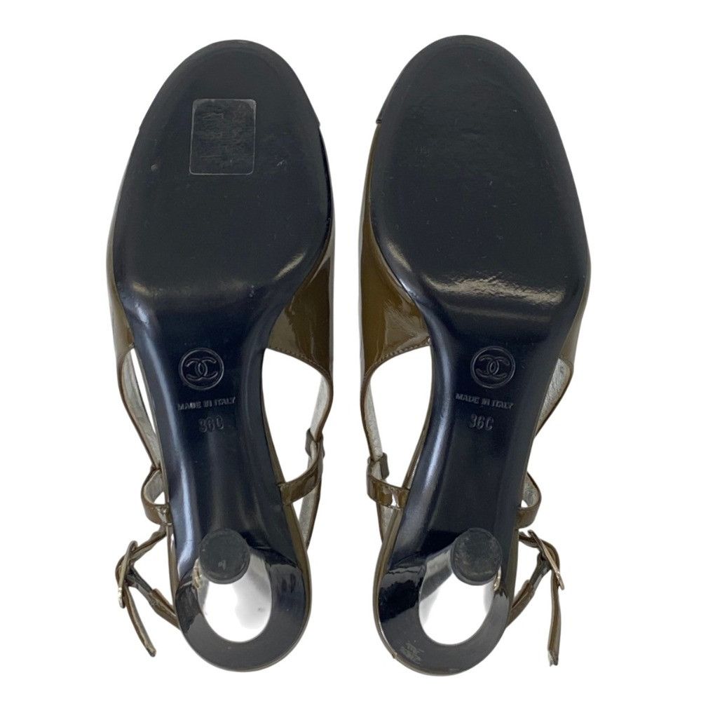 Chanel Chanel Chanel Patent Leather Slingback Pumps Leather Shoes DUTY FREE for USA Size ONE SIZE - 5 Thumbnail