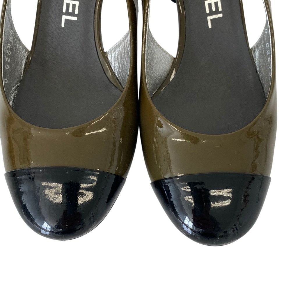 Chanel Chanel Chanel Patent Leather Slingback Pumps Leather Shoes DUTY FREE for USA Size ONE SIZE - 6 Thumbnail