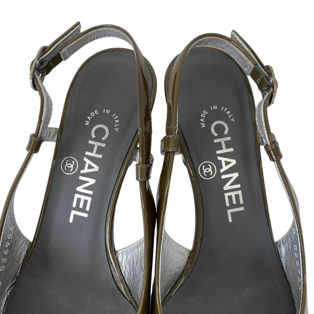 Chanel Chanel Chanel Patent Leather Slingback Pumps Leather Shoes DUTY FREE for USA Size ONE SIZE - 8 Thumbnail