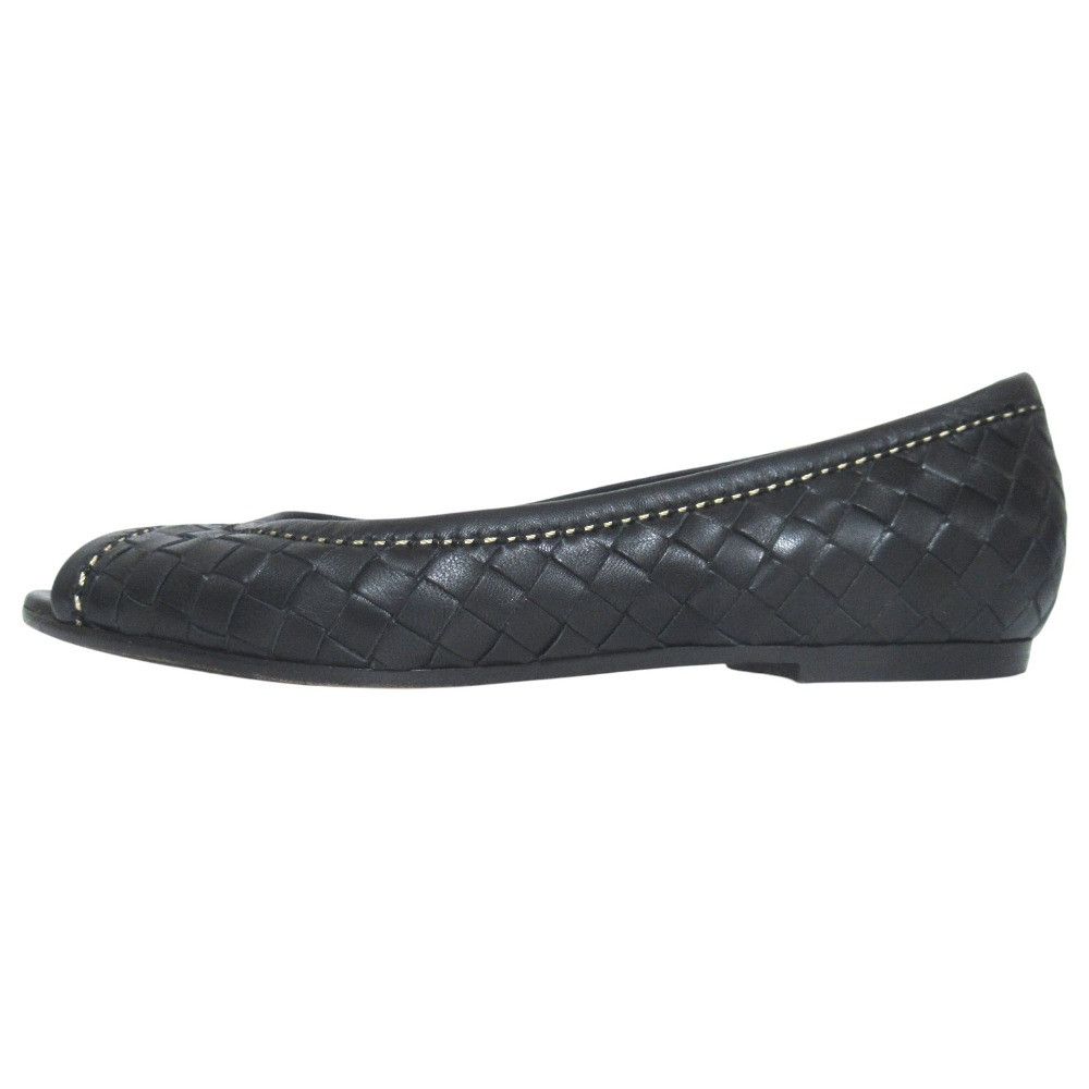 Bottega Veneta Bottega Veneta Bottega Veneta Intrecciato Leather Flat Open Toe Pumps Leather Shoes DUTY FREE for USA Size ONE SIZE - 2 Thumbnail