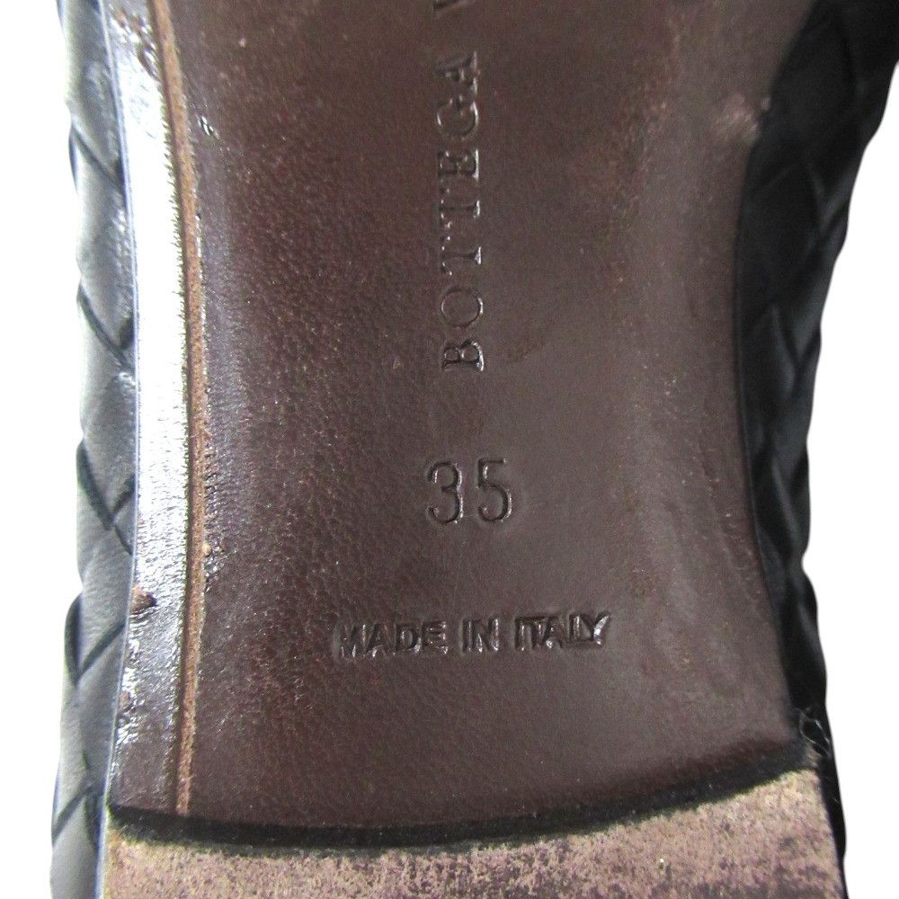 Bottega Veneta Bottega Veneta Bottega Veneta Intrecciato Leather Flat Open Toe Pumps Leather Shoes DUTY FREE for USA Size ONE SIZE - 9 Thumbnail