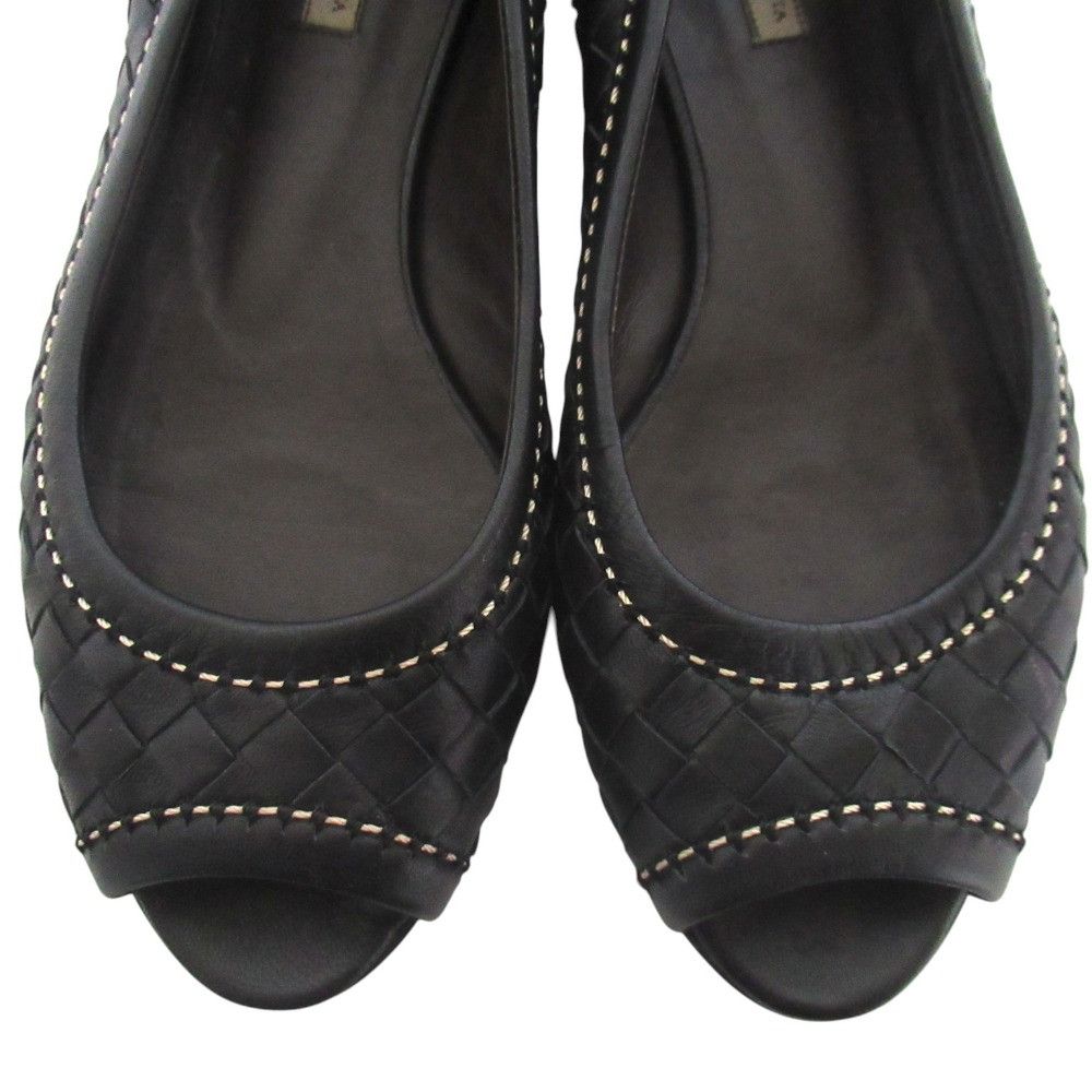 Bottega Veneta Bottega Veneta Bottega Veneta Intrecciato Leather Flat Open Toe Pumps Leather Shoes DUTY FREE for USA Size ONE SIZE - 4 Thumbnail