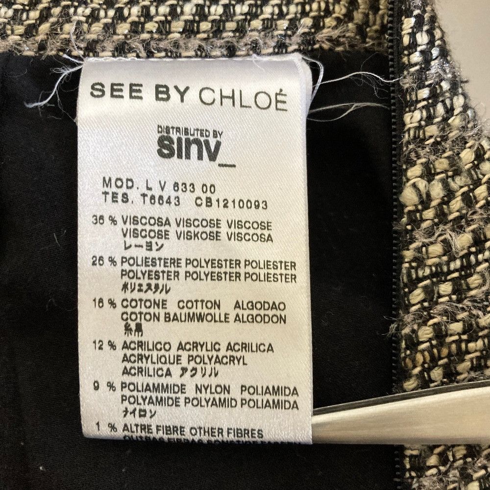 Chloe Chloe See By Chloe Tweed Jacket Dress Ensemble Textile Suits DUTY FREE for USA Size ONE SIZE - 14 Thumbnail