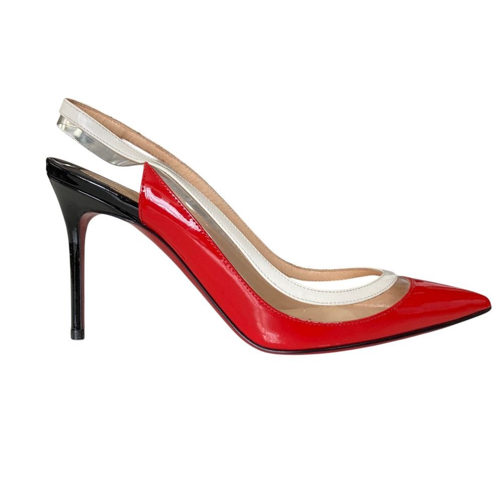 Christian Louboutin Christian Louboutin Christian Louboutin Patent Leather Slingback Pumps Leather Shoes DUTY FREE for USA Size ONE SIZE - 3 Thumbnail