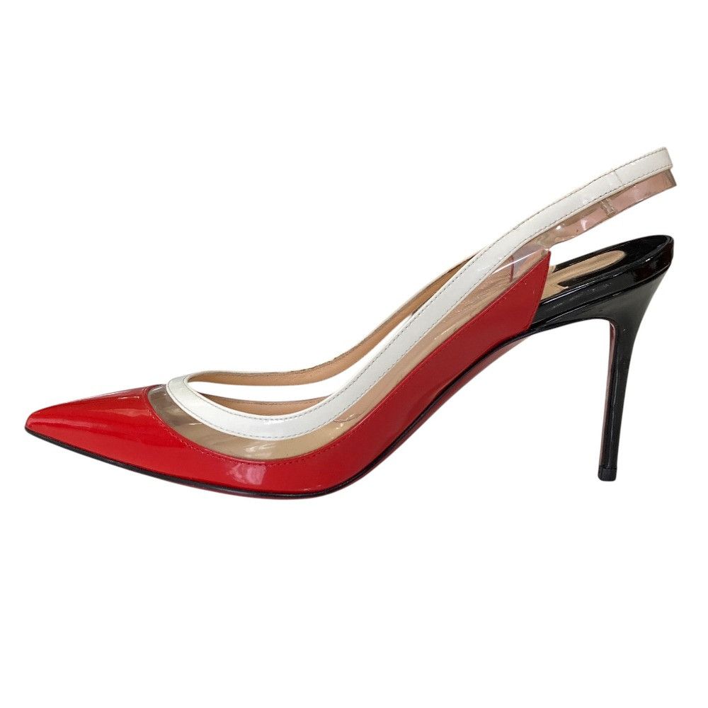 Christian Louboutin Christian Louboutin Christian Louboutin Patent Leather Slingback Pumps Leather Shoes DUTY FREE for USA Size ONE SIZE - 2 Thumbnail