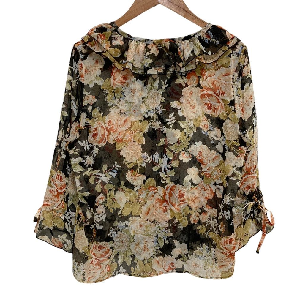 Other Other PINK HOUSE Floral Sheer Frill Set Up Textile Tops DUTY FREE for USA Size ONE SIZE - 6 Thumbnail
