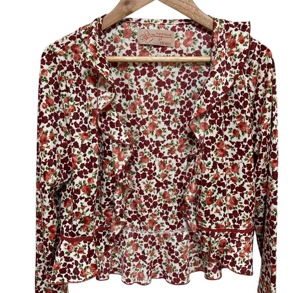 Other Other PINK HOUSE Flower Print Sleeveless Blouse Cardigan Set Textile Tops DUTY FREE for USA Size ONE SIZE - 6 Thumbnail