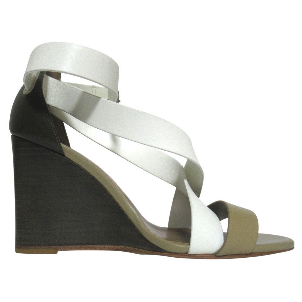 Hermes Hermes Hermes Leather Wedge Sandals Leather Shoes DUTY FREE for USA Size ONE SIZE - 3 Thumbnail