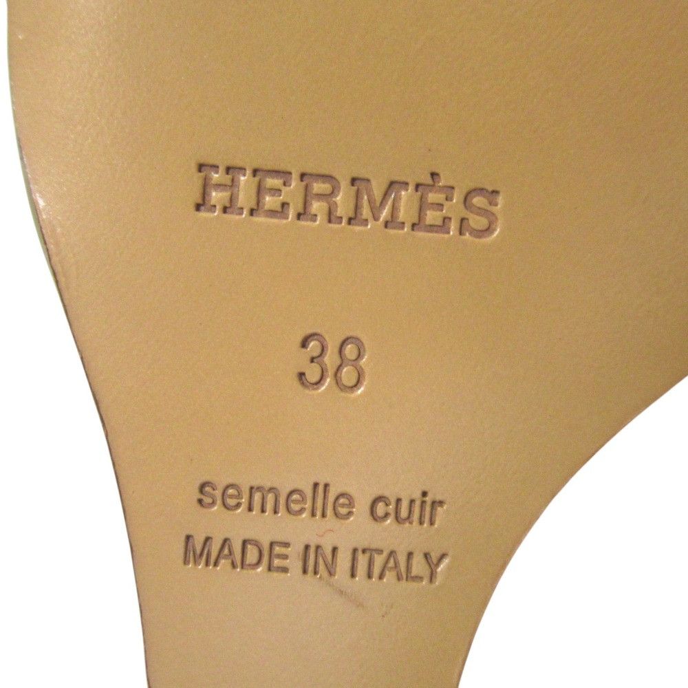 Hermes Hermes Hermes Leather Wedge Sandals Leather Shoes DUTY FREE for USA Size ONE SIZE - 9 Thumbnail