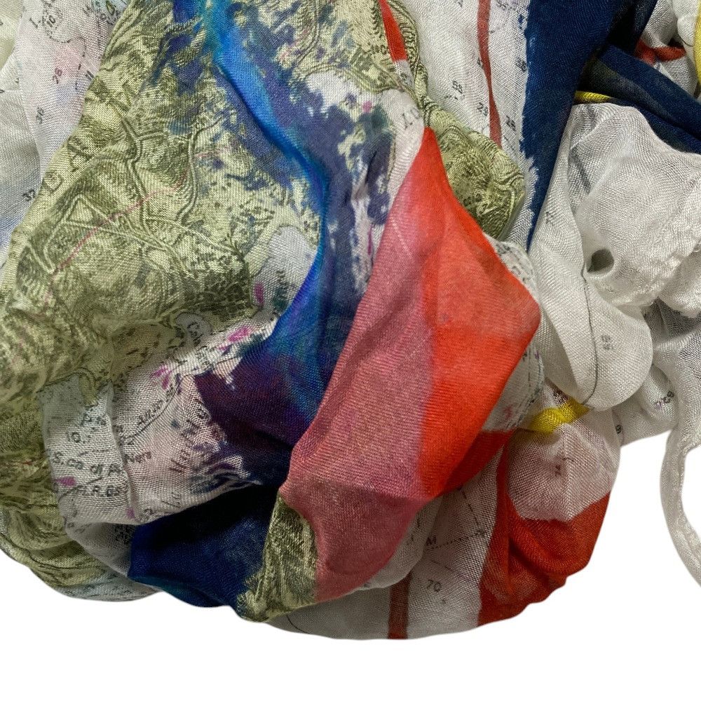 Other Other Faliero Sarti Silk Blend Map Pattern Scarf Textile Scarf DUTY FREE for USA Size ONE SIZE - 6 Thumbnail