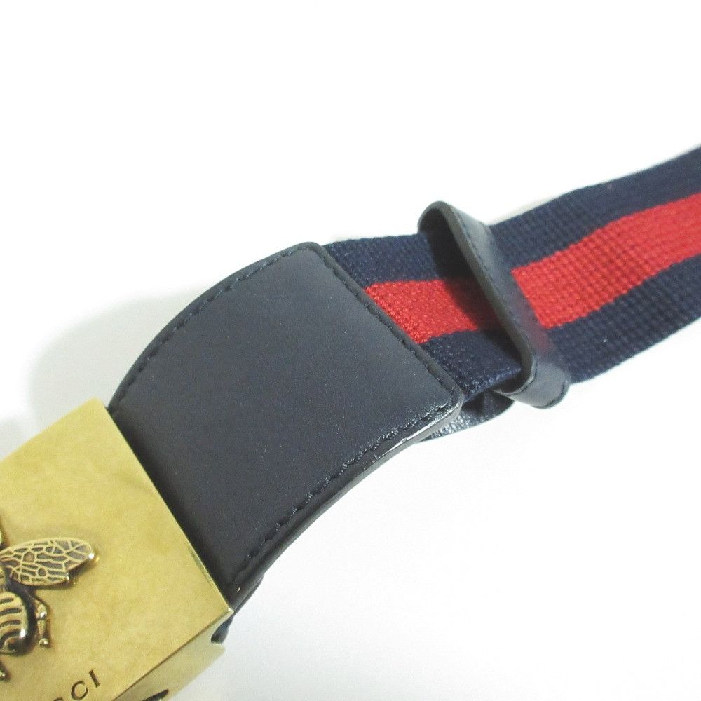 Gucci Gucci Gucci Bee Web Belt Textile Belt 429027 DUTY FREE for USA Size ONE SIZE - 5 Thumbnail