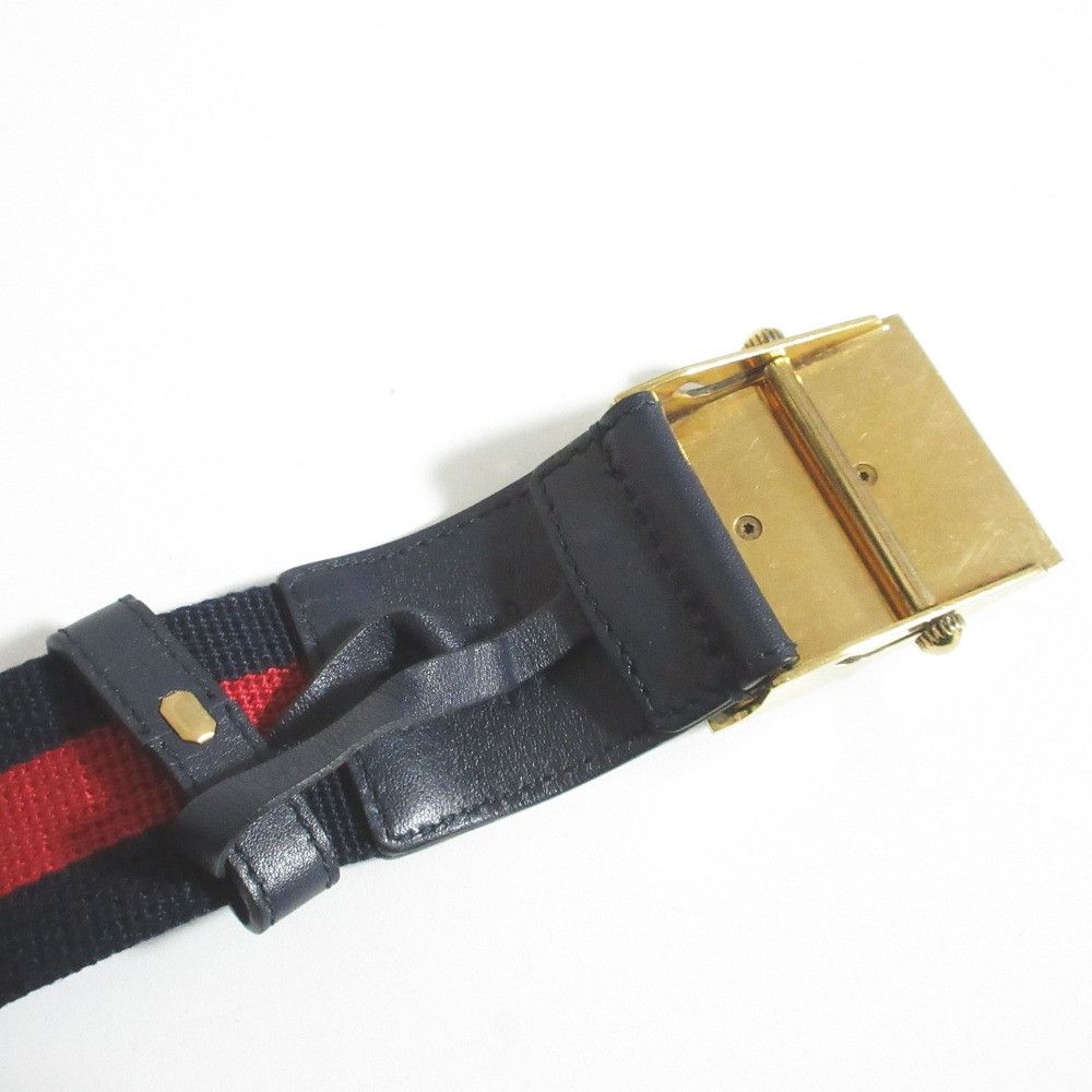 Gucci Gucci Gucci Bee Web Belt Textile Belt 429027 DUTY FREE for USA Size ONE SIZE - 4 Thumbnail