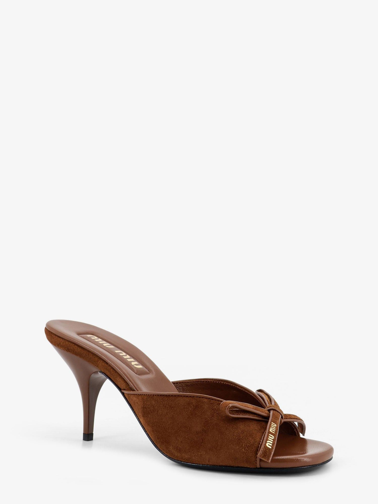 Miu Miu Suede Sandals With Bow Detail On The Front Size US 7 / IT 37 - 2 Thumbnail
