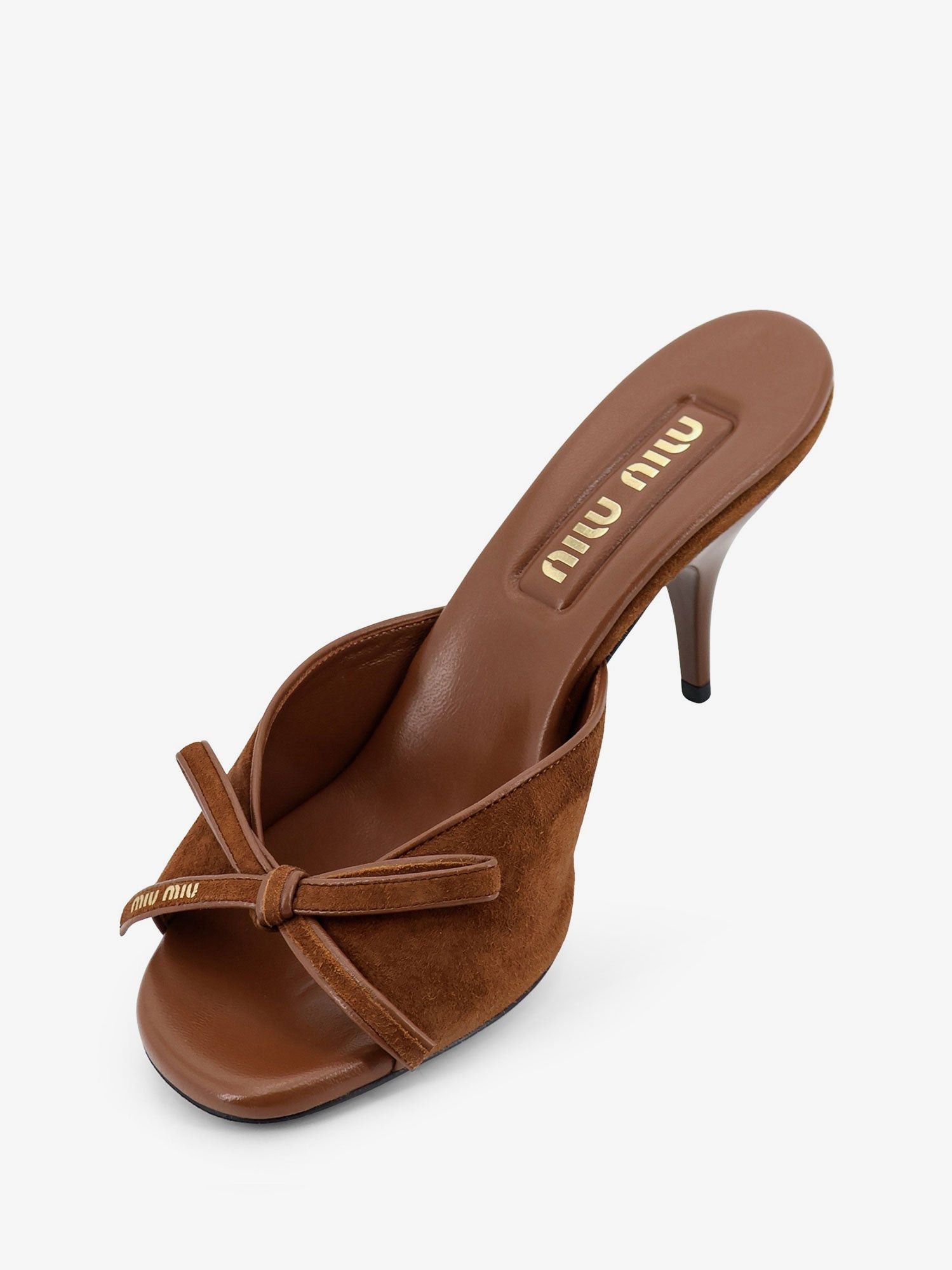 Miu Miu Suede Sandals With Bow Detail On The Front Size US 9 / IT 39 - 4 Thumbnail