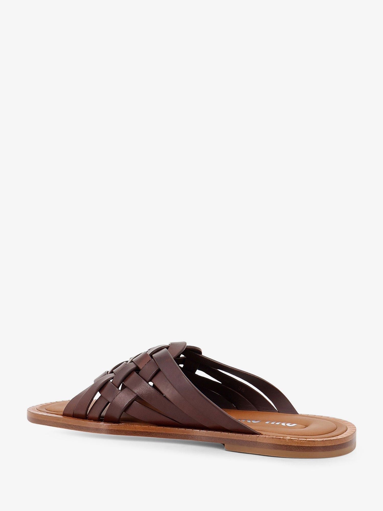 Miu Miu Leather Sandals Size US 7 / IT 37 - 3 Thumbnail