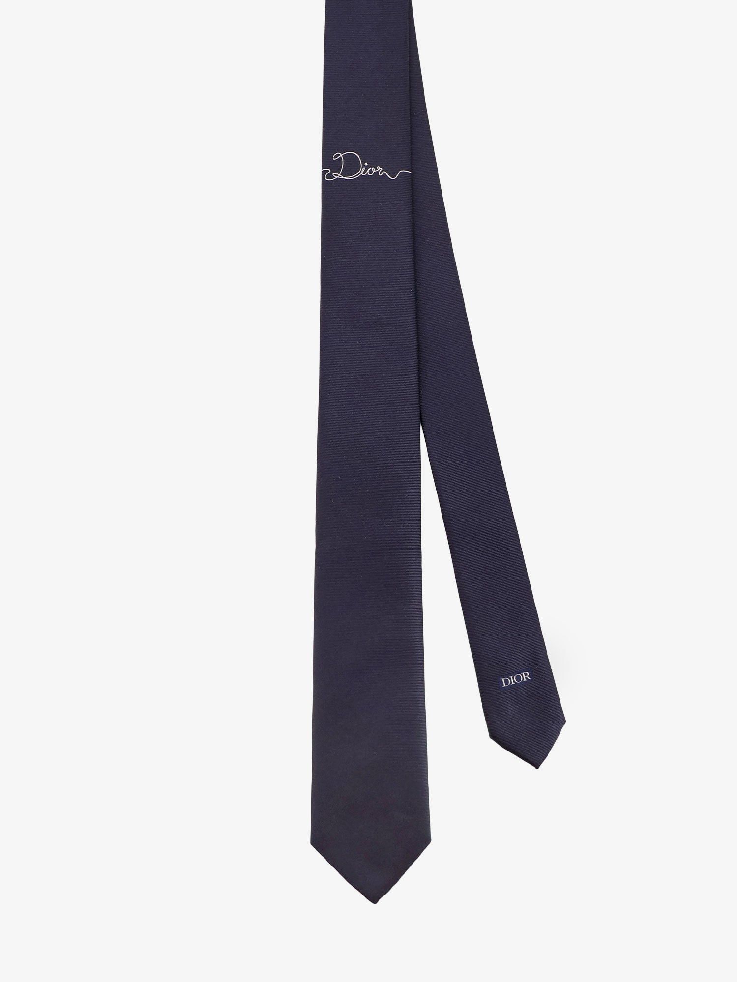 Dior Dior Ribbon Silk Tie Size ONE SIZE - 2 Thumbnail