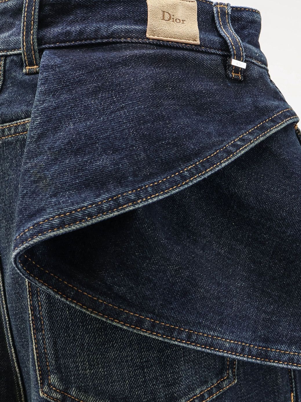 Dior Draped Flared Jeans Size 28" / US 6 / IT 42 - 3 Thumbnail
