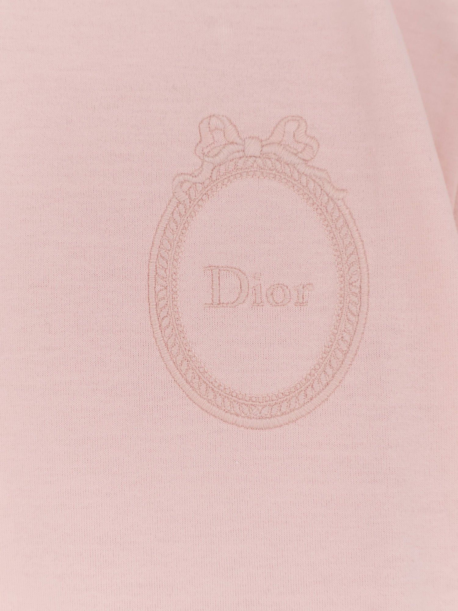 Dior Cotton T-Shirt With Dior Medallion Embroidery Size M / US 6-8 / IT 42-44 - 3 Thumbnail