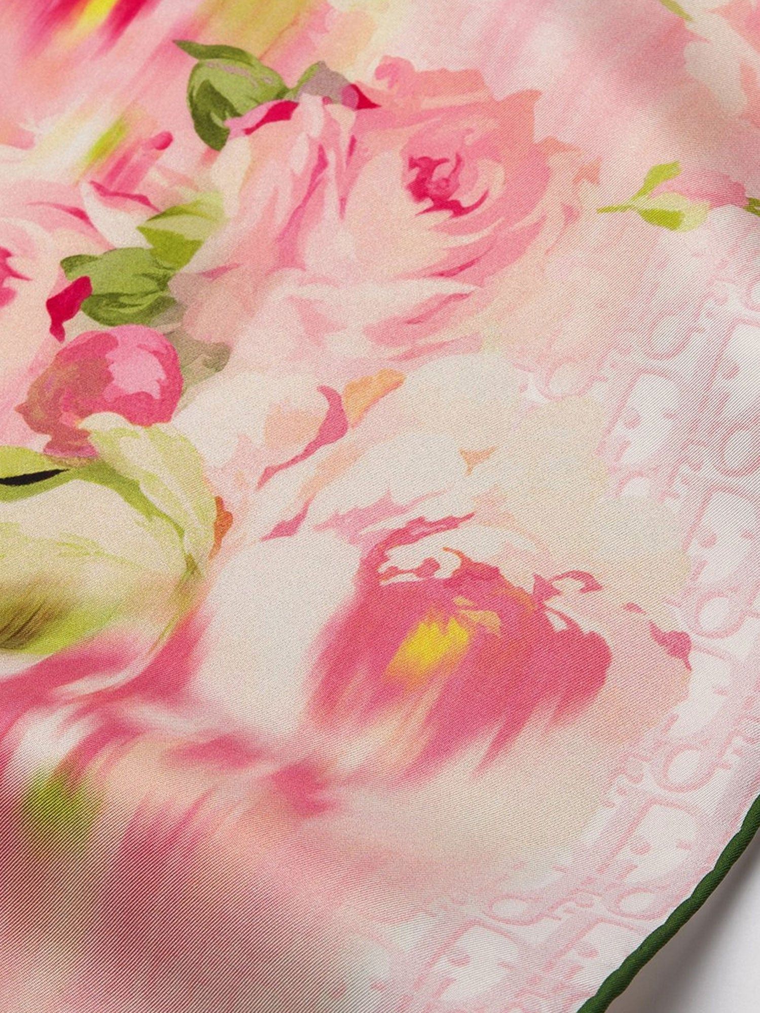 Dior Dior Painted Roses Silk Foulard Size ONE SIZE - 2 Thumbnail