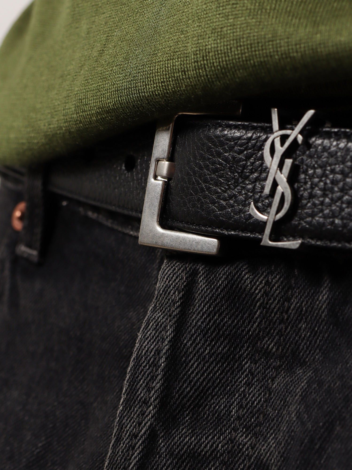 Saint Laurent Paris Leather Belt Size ONE SIZE - 2 Thumbnail