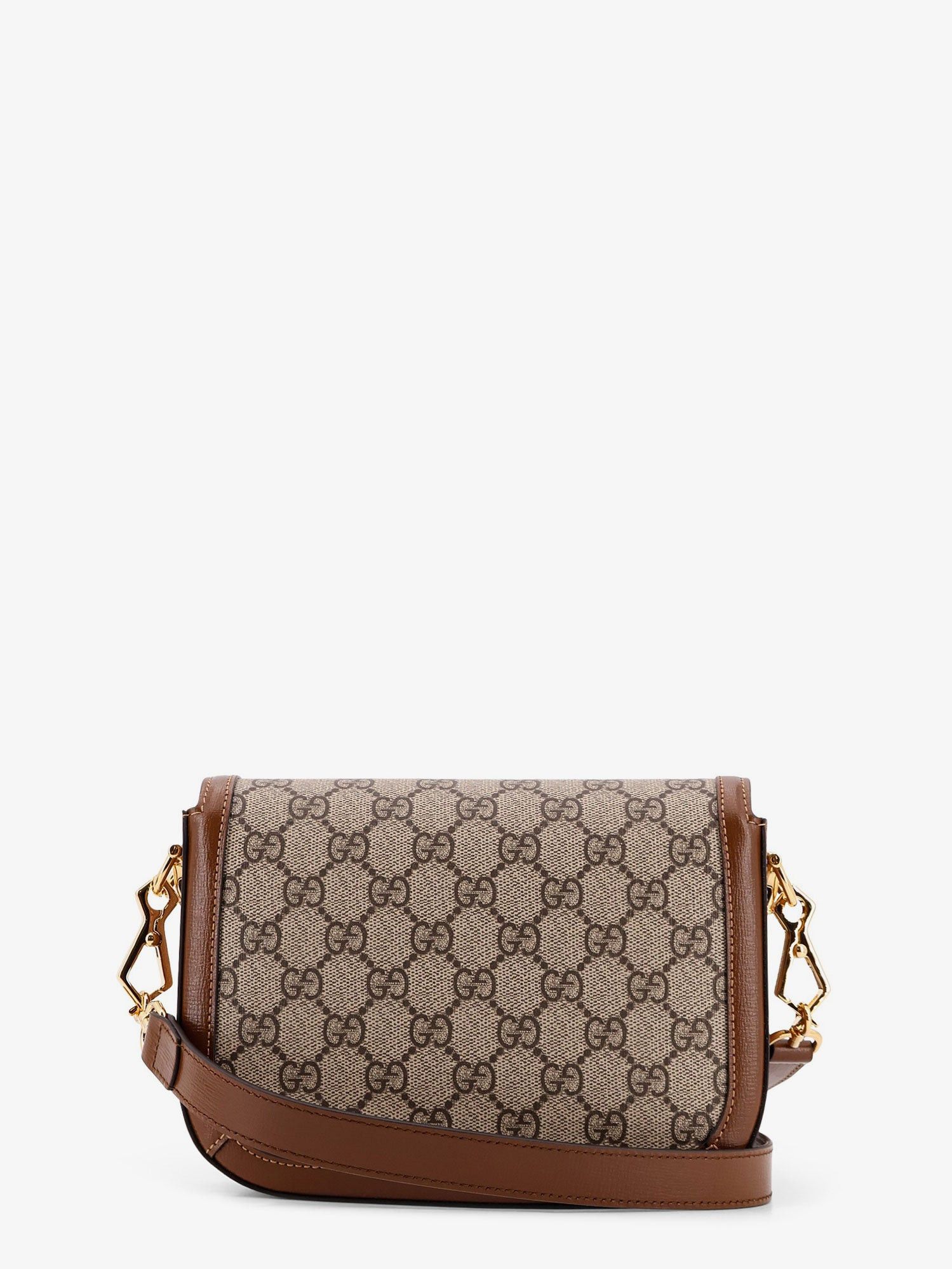Gucci Coated Canvas Gucci Horsebit 1955 Crossbody Bag With Gg Supreme Motif Size ONE SIZE - 2 Thumbnail