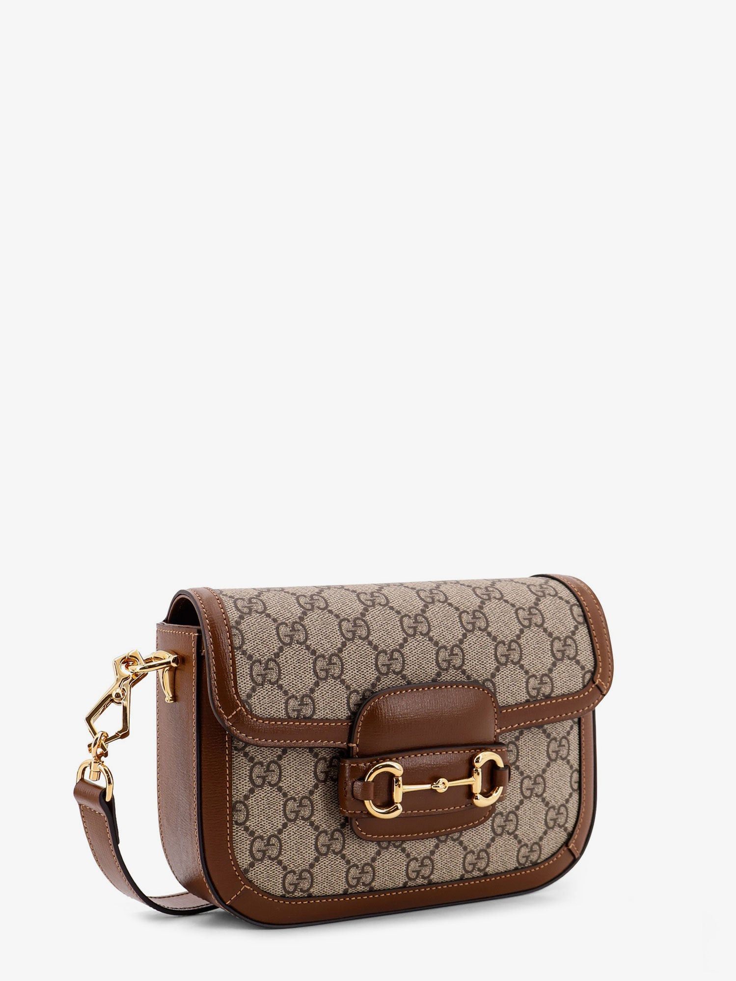 Gucci Coated Canvas Gucci Horsebit 1955 Crossbody Bag With Gg Supreme Motif Size ONE SIZE - 3 Thumbnail