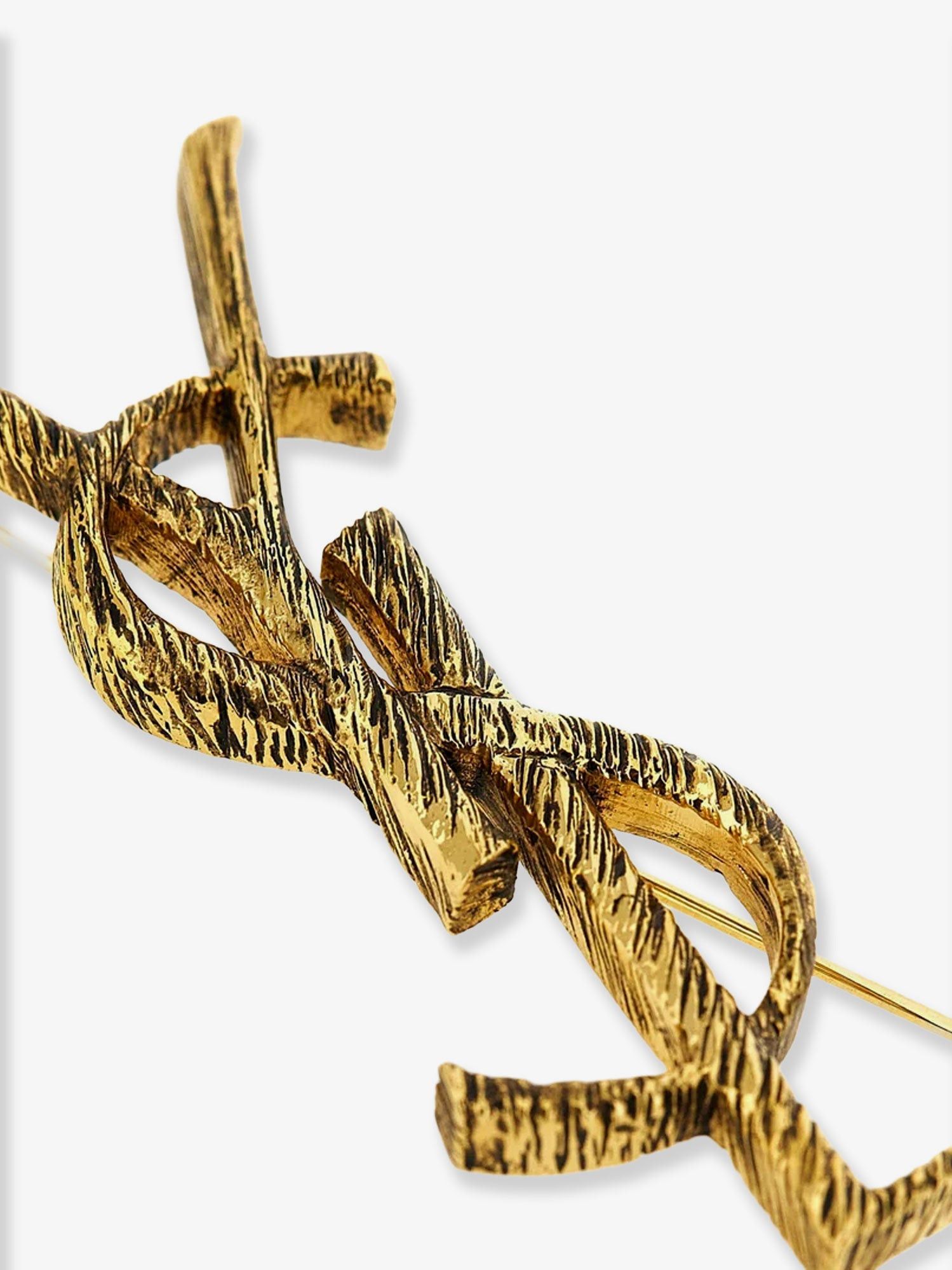 Saint Laurent Paris Metal Brooch Size ONE SIZE - 3 Thumbnail