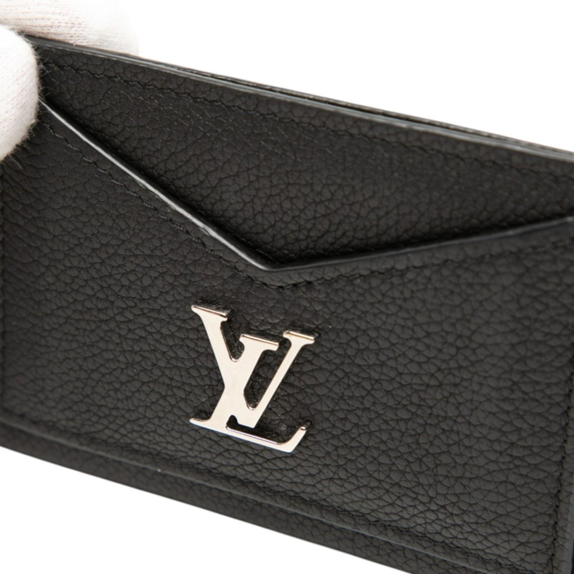 Louis Vuitton Louis Vuitton Portecarte Lockme Business Card Holder/Card Case M68556 Noir Black Leather Women's LOUIS VUITTON Size ONE SIZE - 5 Thumbnail