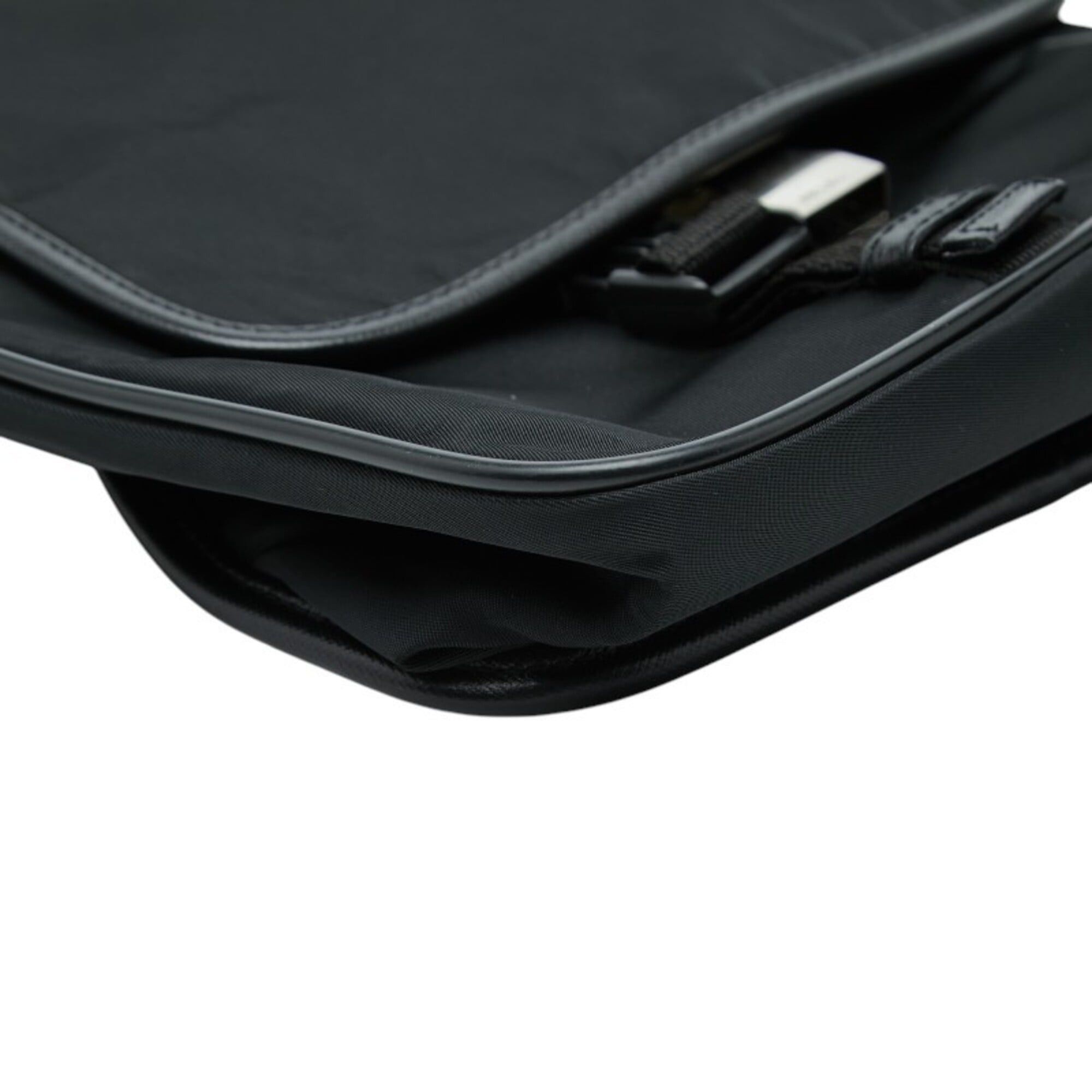 Prada Prada Triangle Logo Plate Crossbody Shoulder Bag, Black Nylon Leather, Women's PRADA Size ONE SIZE - 5 Thumbnail