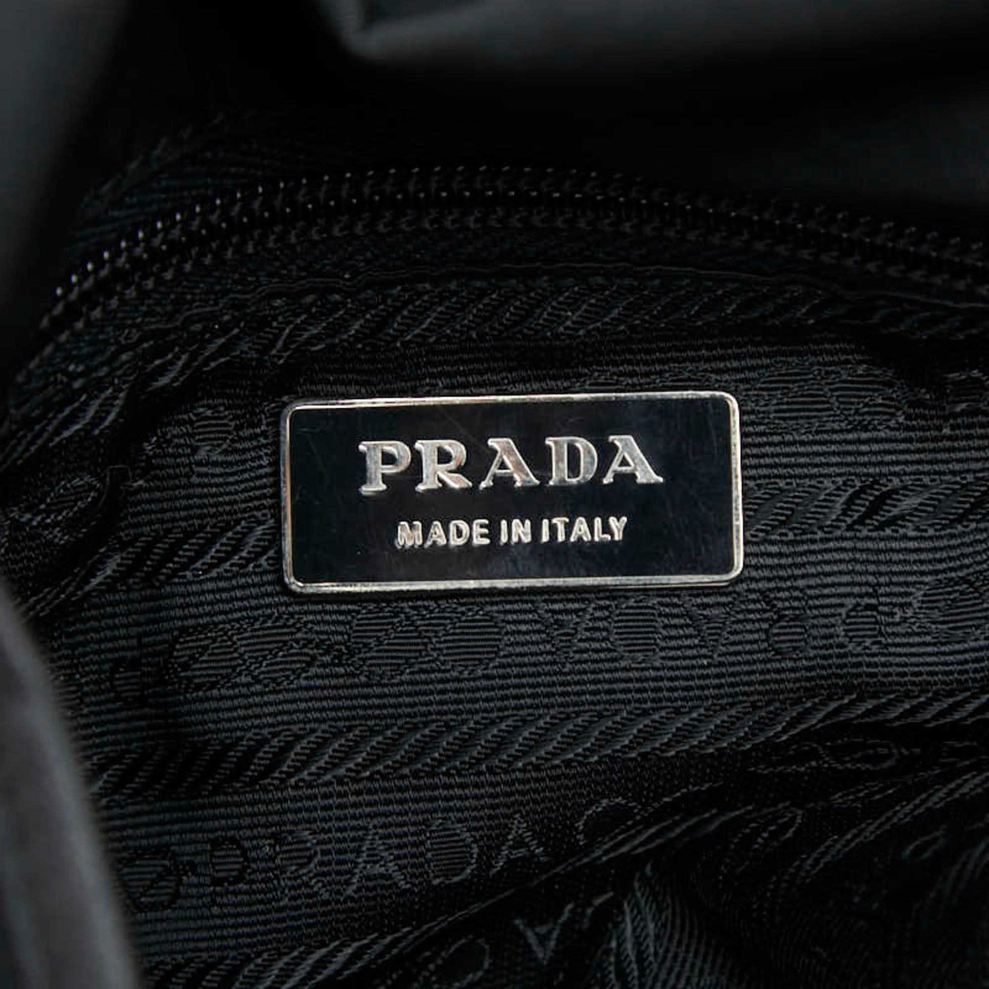 Prada Prada Triangle Logo Plate Crossbody Shoulder Bag, Black Nylon Leather, Women's PRADA Size ONE SIZE - 7 Thumbnail