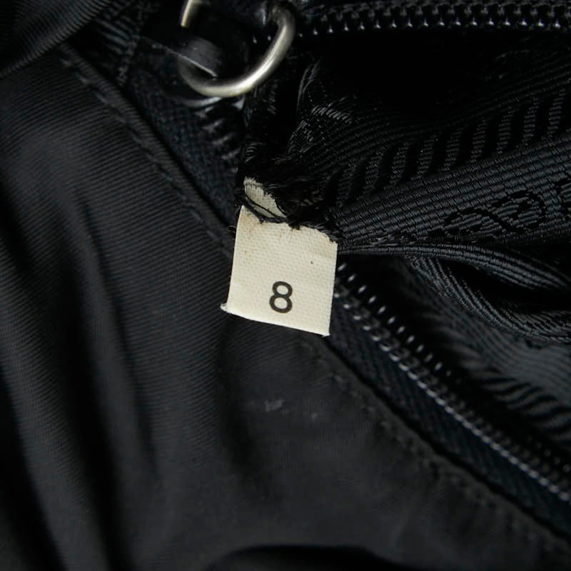 Prada Prada Triangle Logo Plate Crossbody Shoulder Bag, Black Nylon Leather, Women's PRADA Size ONE SIZE - 8 Thumbnail