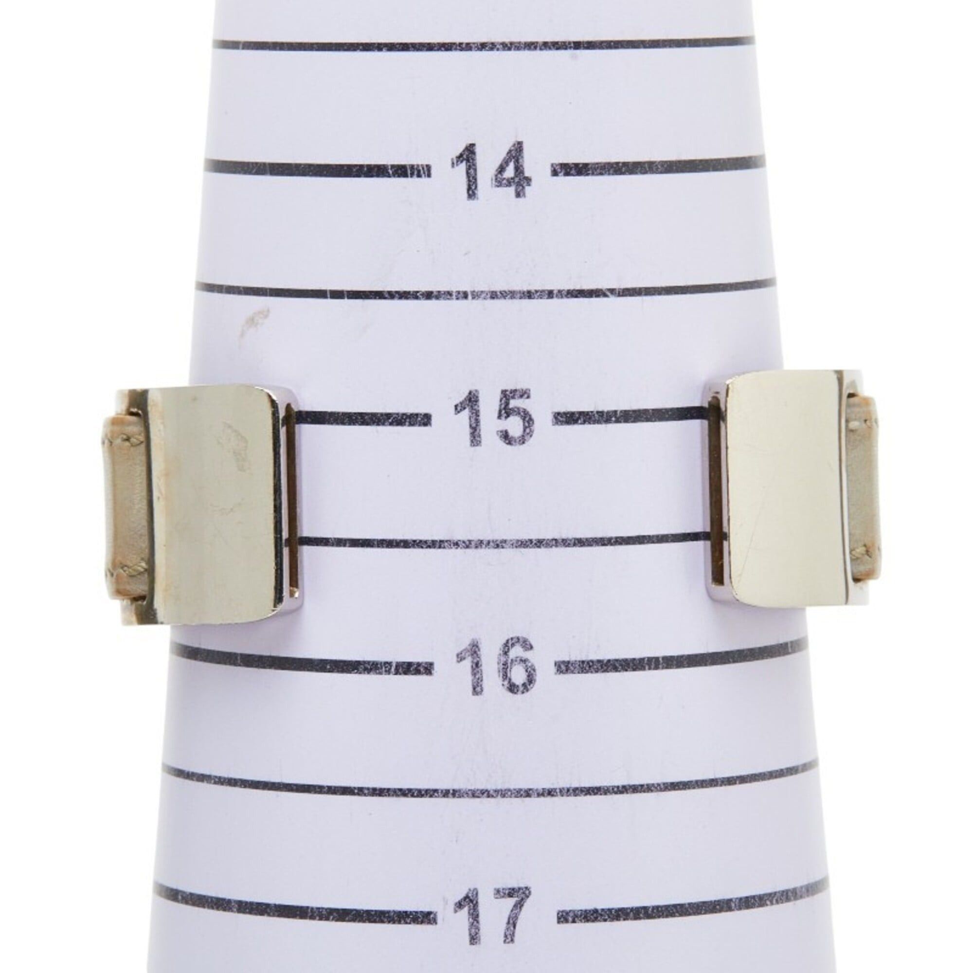 Hermes Hermes Bangle, Silver, Gray Metal, Leather, Women's Size ONE SIZE - 6 Thumbnail
