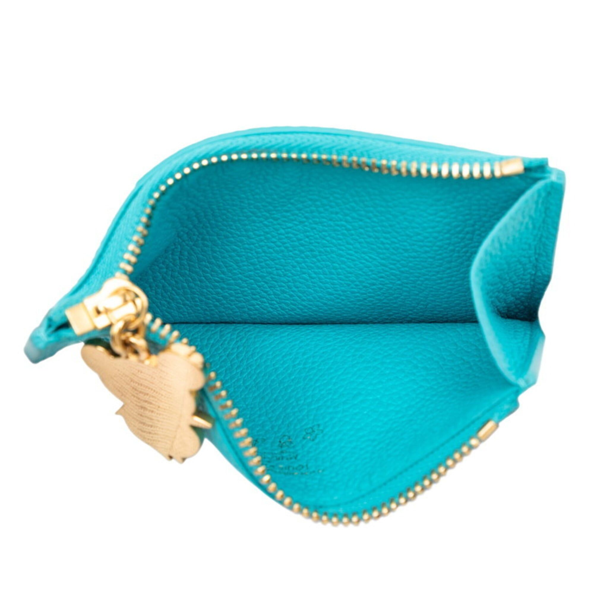 Louis Vuitton Louis Vuitton x Takashi Murakami Porte Cartes Romy Fragment Case Wallet/Coin Purse Pass M14171 Blue Multicolor Leather Women's LOUIS VUITTON Size ONE SIZE - 4 Thumbnail