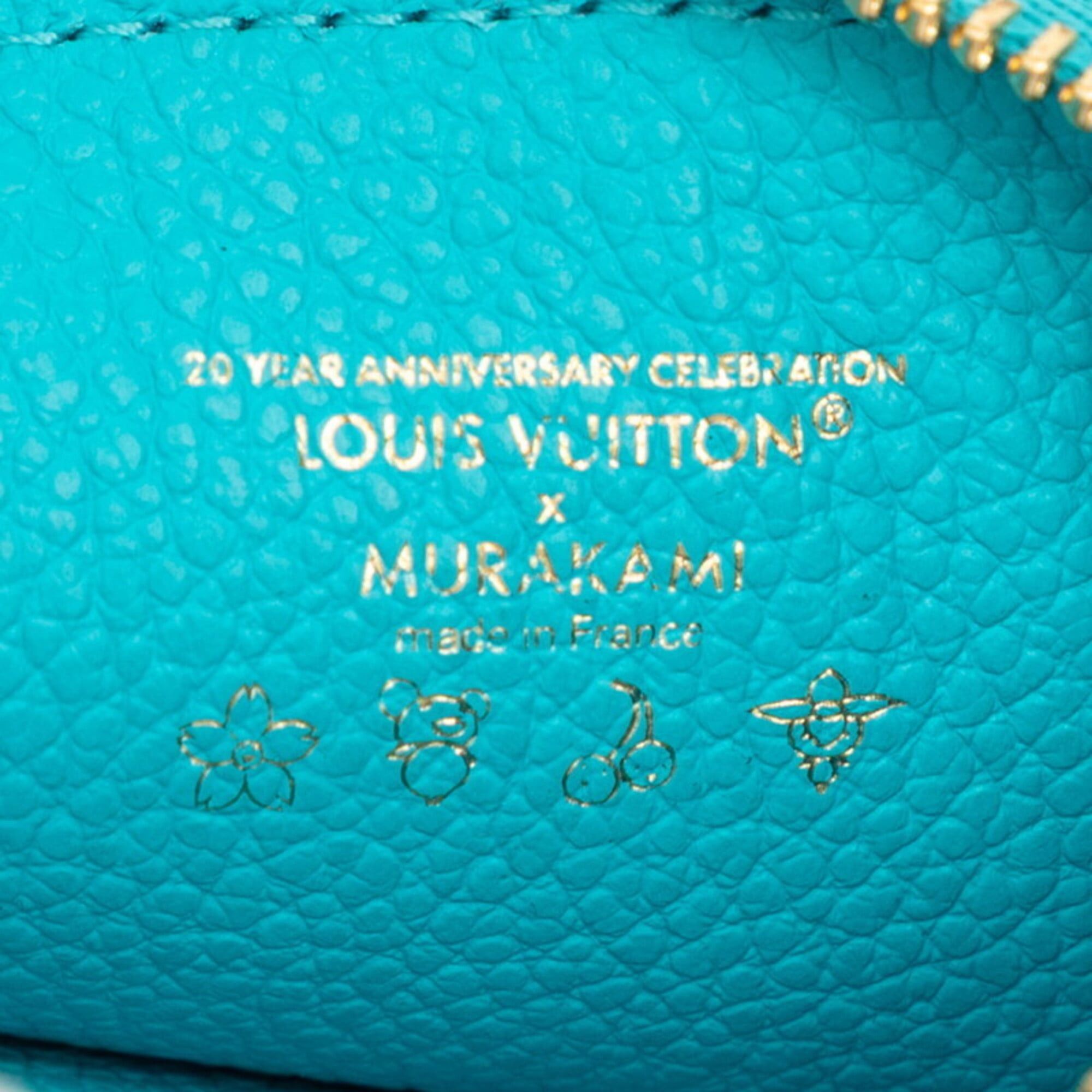 Louis Vuitton Louis Vuitton x Takashi Murakami Porte Cartes Romy Fragment Case Wallet/Coin Purse Pass M14171 Blue Multicolor Leather Women's LOUIS VUITTON Size ONE SIZE - 5 Thumbnail
