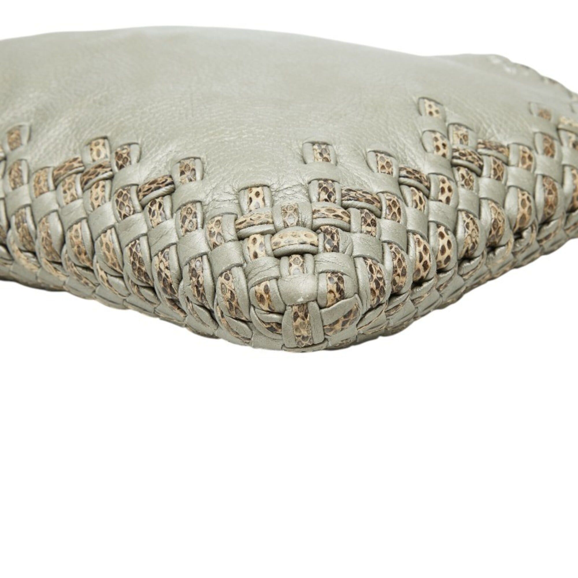 Bottega Veneta Bottega Veneta Clutch Bag, Second Gray Leather, Ayers, Women's BOTTEGAVENETA Size ONE SIZE - 4 Thumbnail