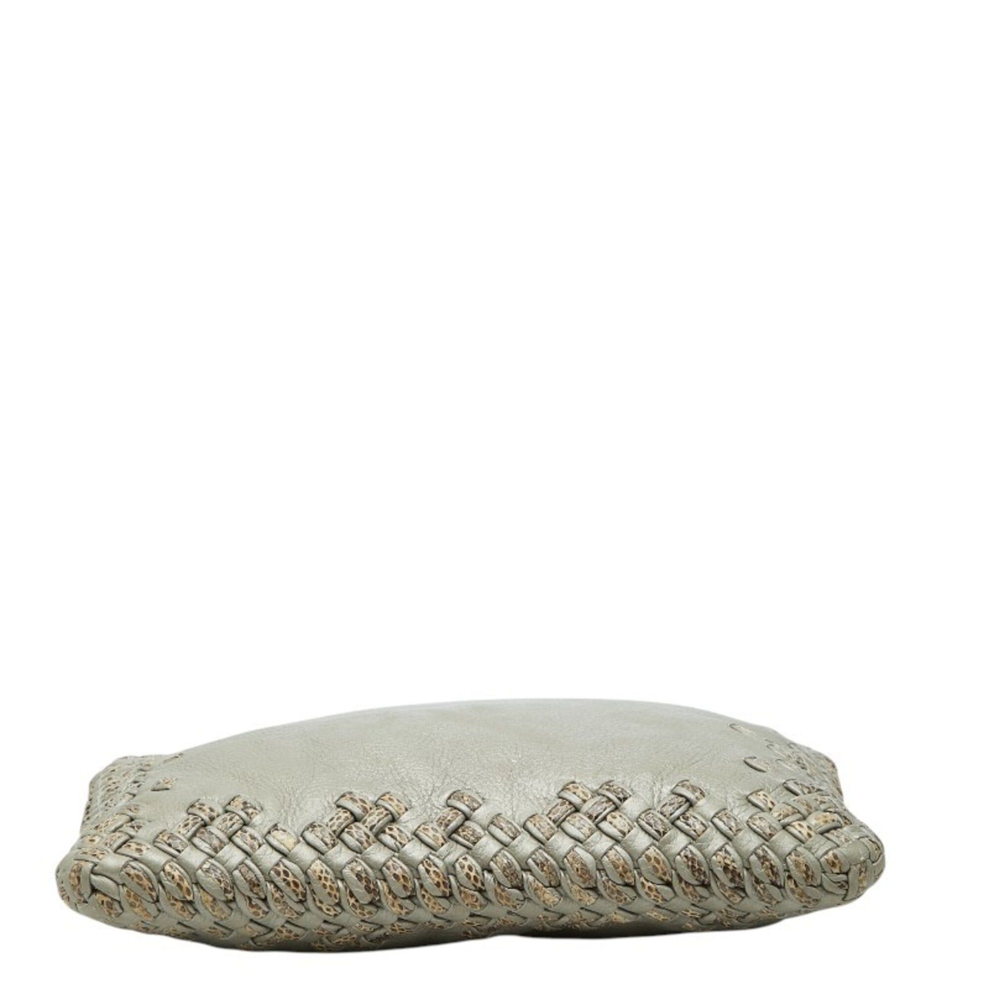 Bottega Veneta Bottega Veneta Clutch Bag, Second Gray Leather, Ayers, Women's BOTTEGAVENETA Size ONE SIZE - 3 Thumbnail