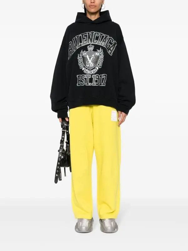 Balenciaga Diy College-Print Cotton Hoodie Size US XS / EU 42 / 0 - 3 Thumbnail