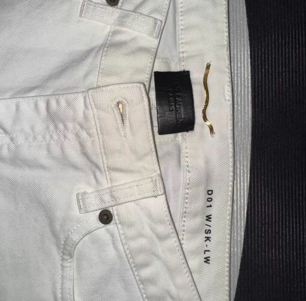 Saint Laurent Paris Saint Laurent SLP 16AW White Basic Jeans Size 26" / US 2 / IT 38 - 3 Thumbnail