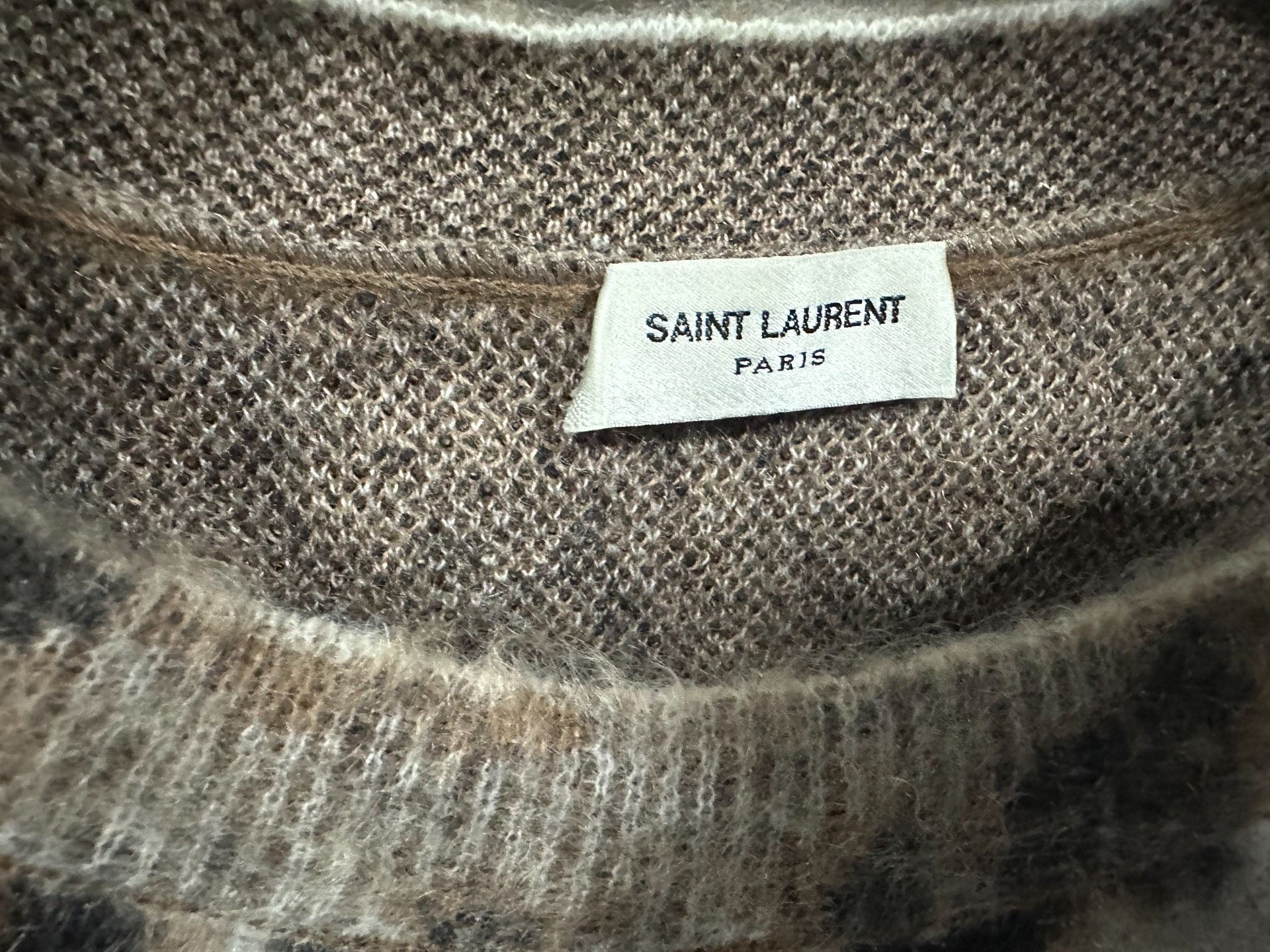 Saint Laurent Paris Saint Laurent Leopard Mohair Sweater Size L / US 10 / IT 46 - 3 Thumbnail