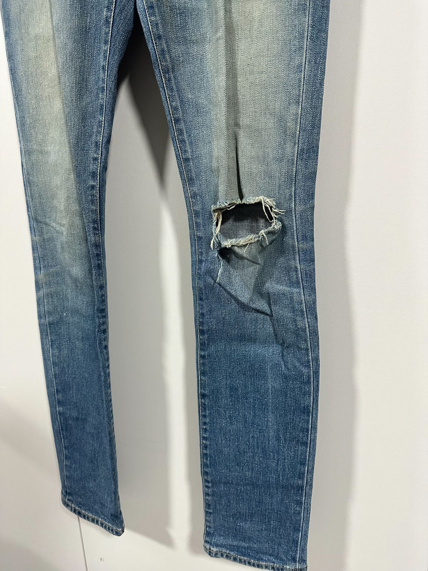 Hedi Slimane Saint Laurent 17FW D02 Extreme Skinny Jeans Size US 29 - 3 Thumbnail