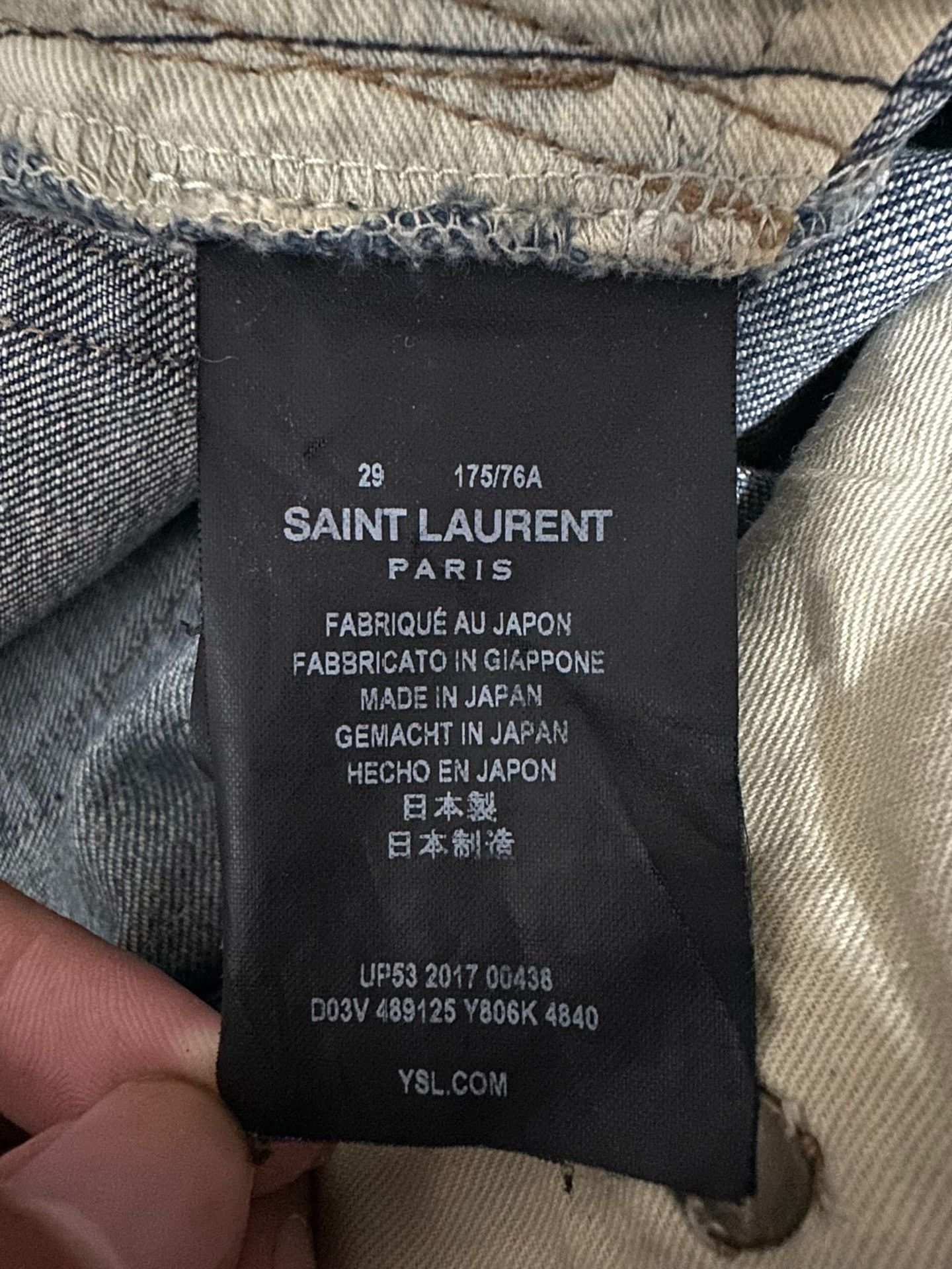 Hedi Slimane Saint Laurent 17FW D02 Extreme Skinny Jeans Size US 29 - 4 Thumbnail