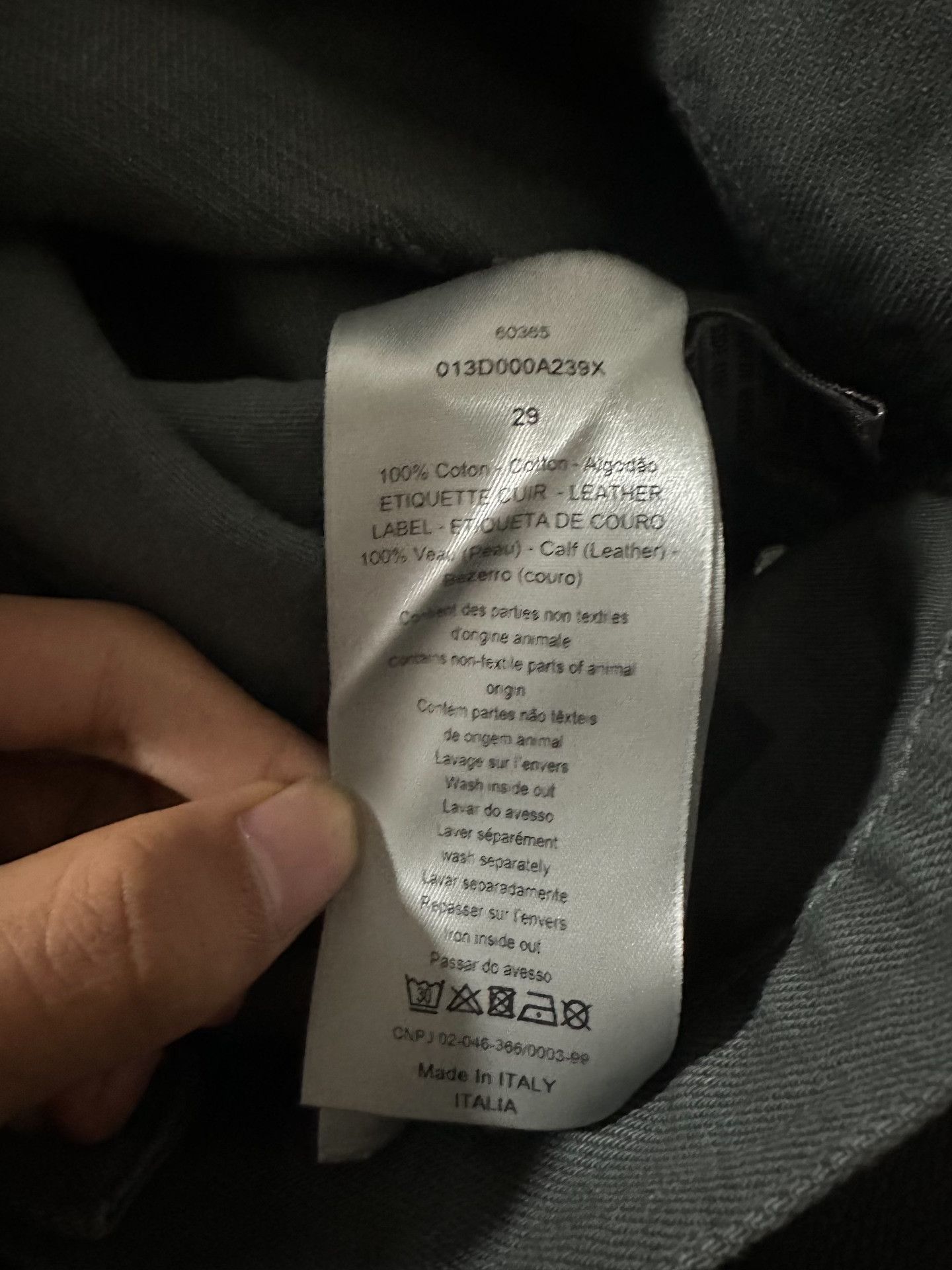 Dior Dior Homme 24FW Gray Cotton Pants Size US 29 - 6 Thumbnail