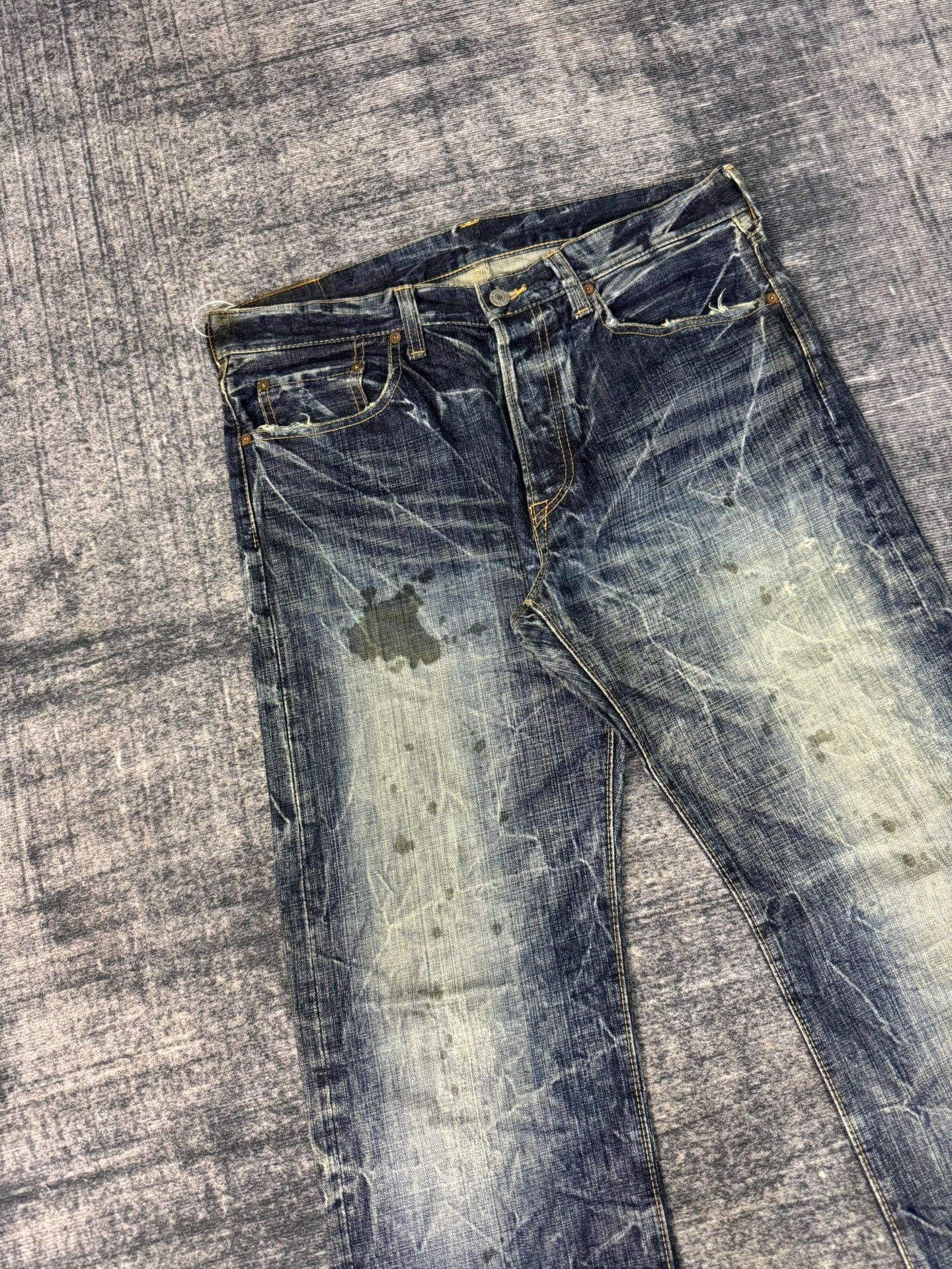 Vintage Vintage ETERNAL 00s Washed Retro Blue Jeans Size US 35 - 2 Thumbnail